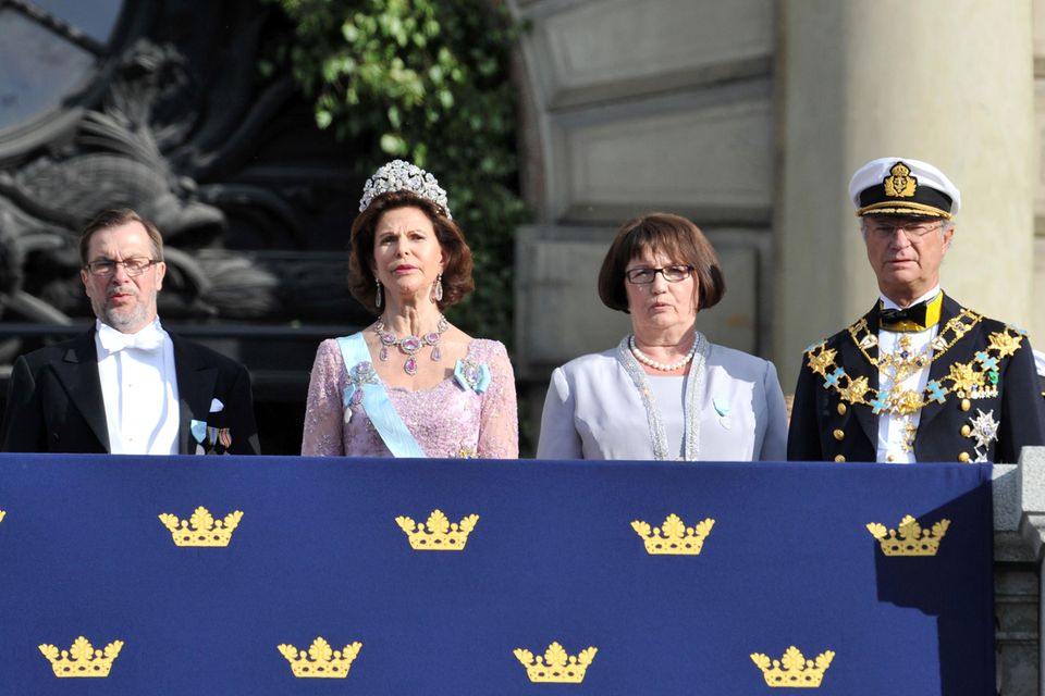 Olle Westling, Silvia von Schweden, Ewa Westling und König Carl Gustaf