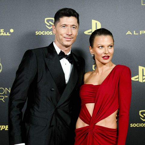 Robert Lewandowski mit seiner Frau Anna