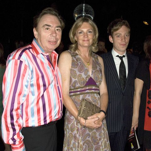 Andrew Lloyd Webber mit seiner dritten Ehefrau Madeleine Lloyd Webber und Sohn Nicholas (†)