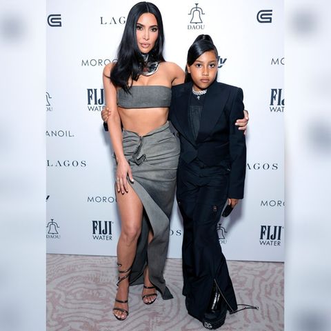 Kim Kardashian mit Tochter North West, die sie aus der Ehe mit Kanye West hat.