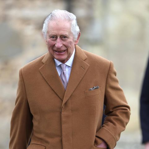 König Charles in einem braunen Mantel