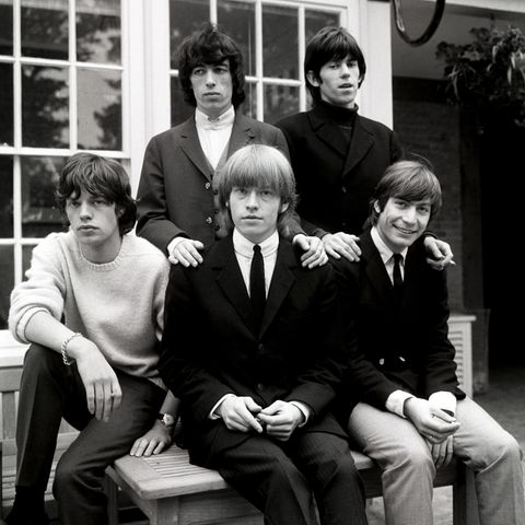 Die "Rolling Stones" im Jahr 1964, v.l.n.r.: Mick Jagger, Bill Wyman, Brian Jones, Keith Richards und Charlie Watts