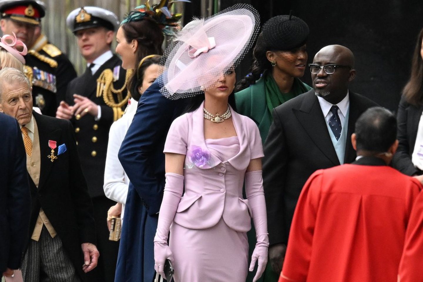 US-Sängerin Katy Perry beim Betreten der Westminster Abbey in London.