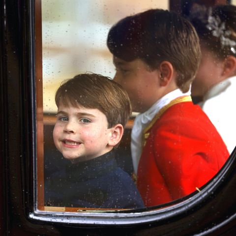 Prinz Louis in der Kutsche auf dem Weg zum Buckingham Palast