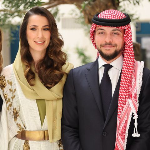 Königin Rania, Kronprinz Hussein, Rajwa bin Saif und König Abdullah von Jordanien