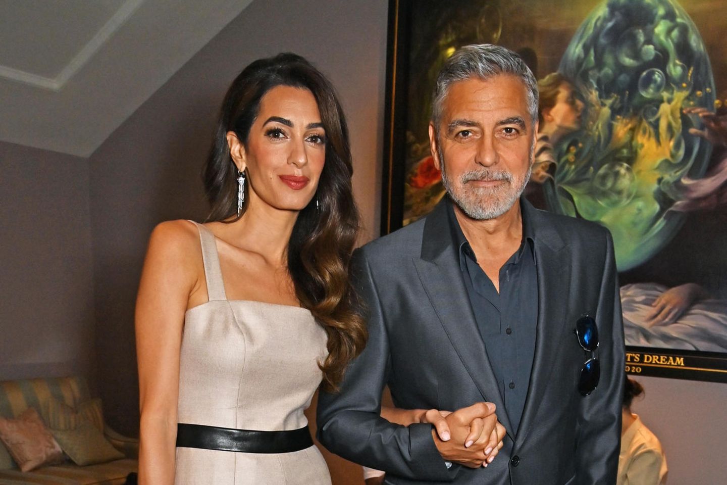 Amal und George Clooney bei den "The Prince's Trust and TKMaxx & Homesense Awards 2023" im Theatre Royal Drury Lane in London