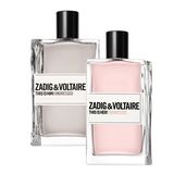 Zwei Düfte, eine Liebe. Undressed, die neueste Duft-Edition von "This is Her!" und "This is Him!" von Zadig & Voltaire, ist inspiriert von sinnlicher Leidenschaft. Der rosafarbene Damenduft enthält Orangenblüten, Ingwer und Ylang-Ylang-Noten, während der graue Herrenduft Amber, Moschus und Eichenmoos vereint. Übrigens: Die beiden Parfüms sind das perfekte Duo für eine Hochzeit! 50 ml sind ab etwa 50 Euro bei Douglas erhältlich.