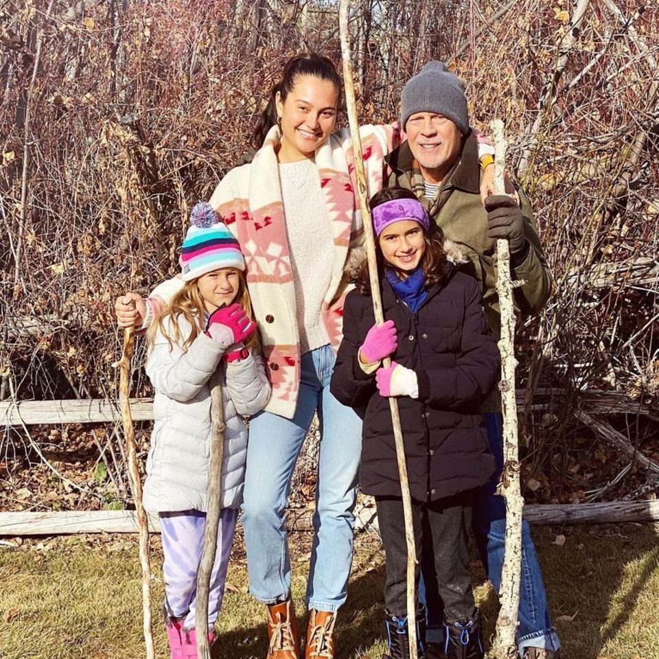 Emma Heming Willis und Bruce Willis mit ihren Töchter Evelyn und Mabel