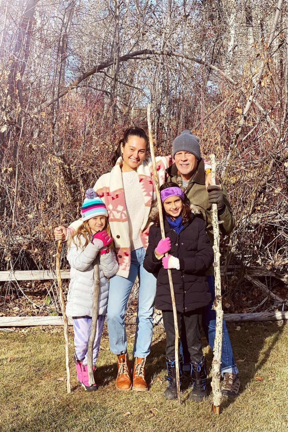 Emma Heming Willis und Bruce Willis mit ihren Töchter Evelyn und Mabel