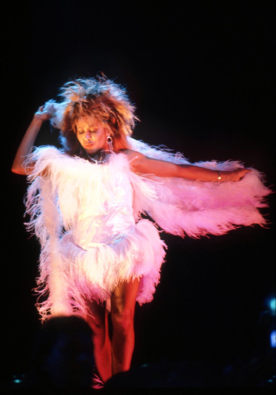 Tina Turner während ihrer "Private Dancer Tour" in Detroit, 1985