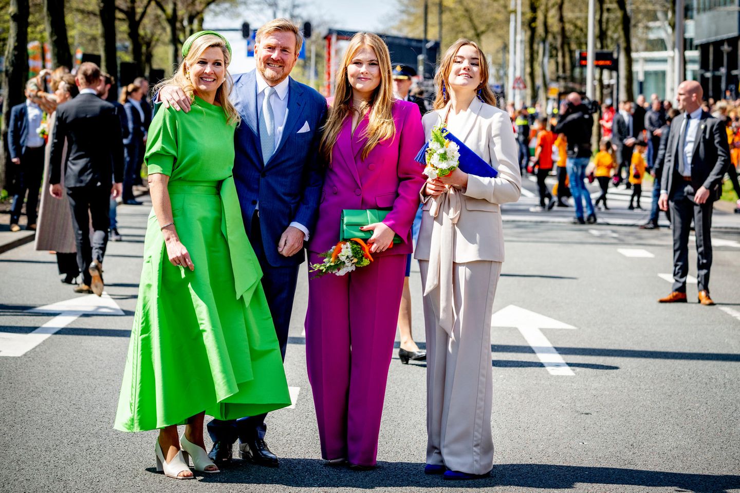 Königin Máxima, König Willem-Alexander, Prinzessin Amalia und Prinzessin Ariane
