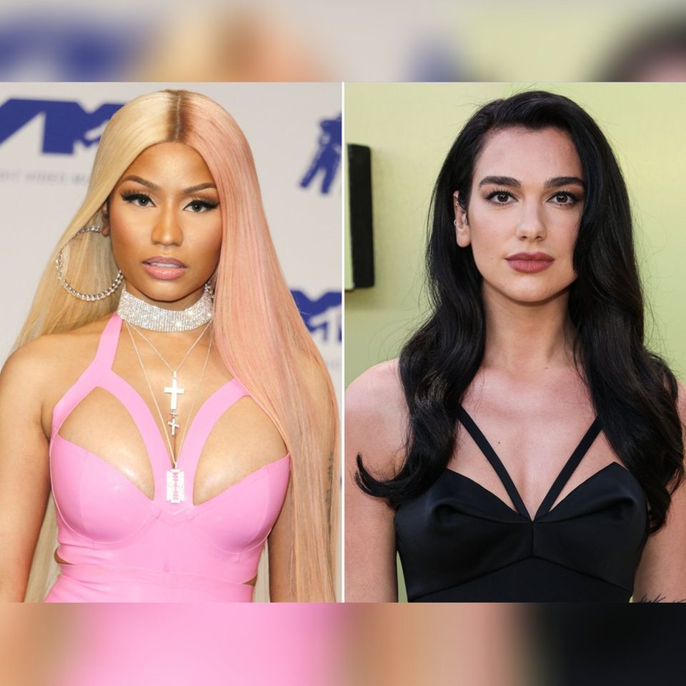 Highlights des "Barbie"-Soundtracks: Nicki Minaj (li.) und Dua Lipa.