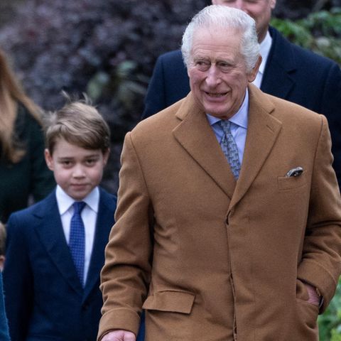 Königin Camilla, Prinz George und König Charles