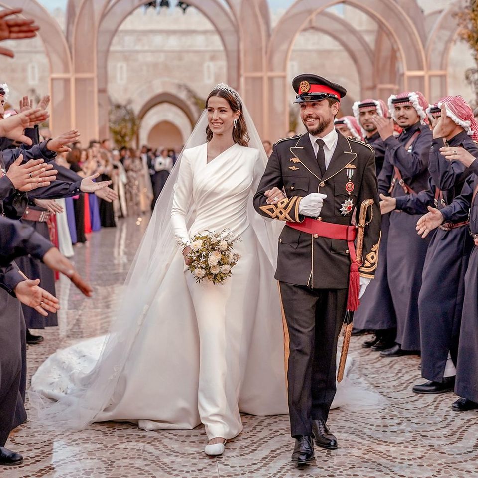 Prinzessin Rajwa und Kronprinz Hussein von Jordanien