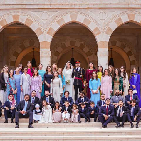 Gruppenfoto von Prinz Husseins Hochzeit