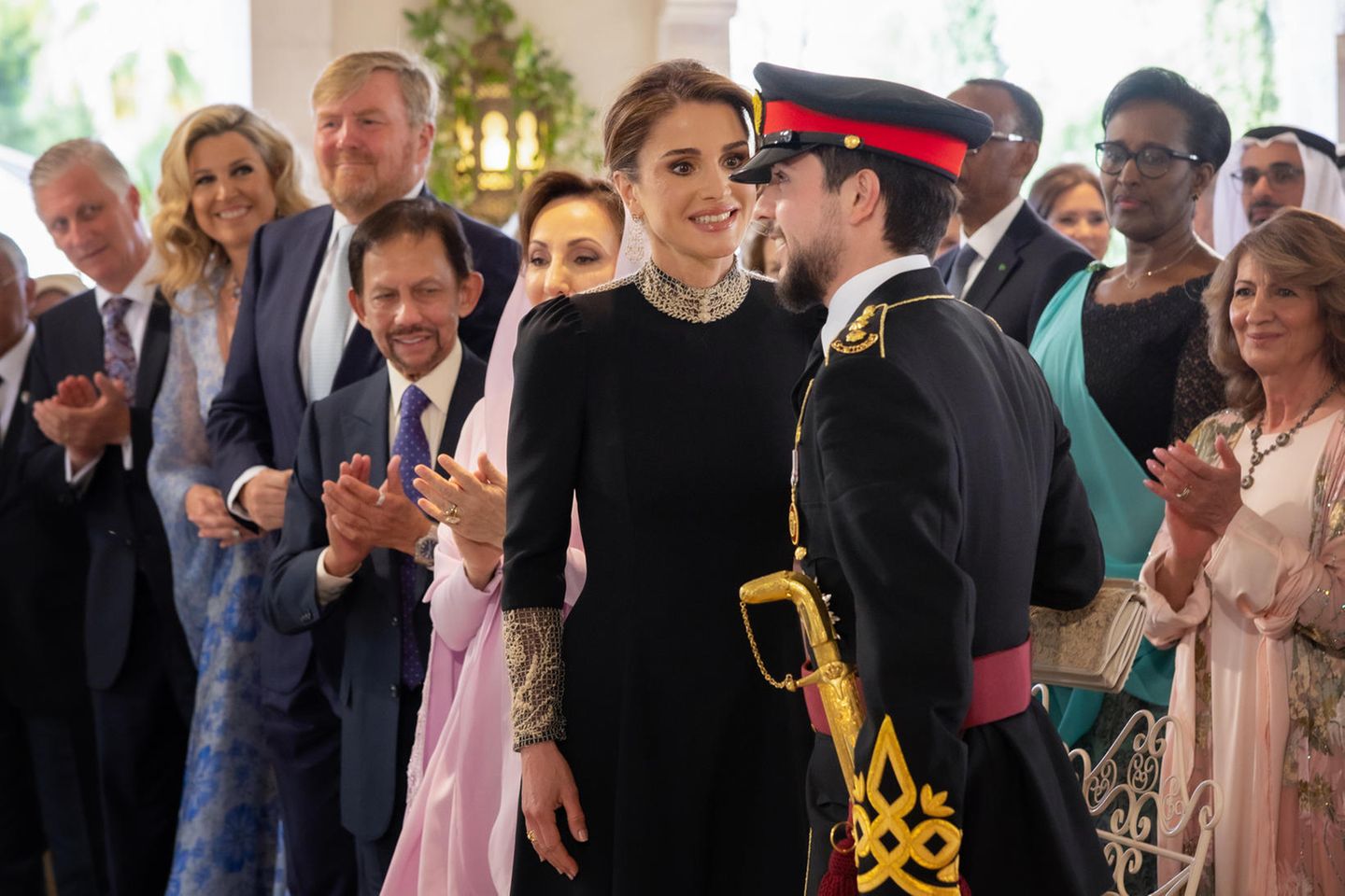 Königin Rania und Prinz Hussein von Jordanien