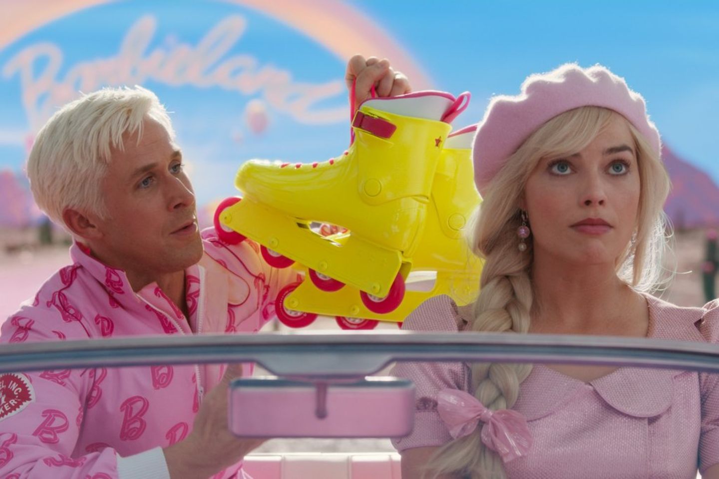 Alles so pink hier: Ryan Gosling und Margot Robbie in "Barbie".