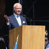 Dieses Jahr wird mit einem besonders großem Programm von morgens bis abends gefeiert. Vor versammelter Menschenmenge hält König Carl Gustaf eine Rede. 