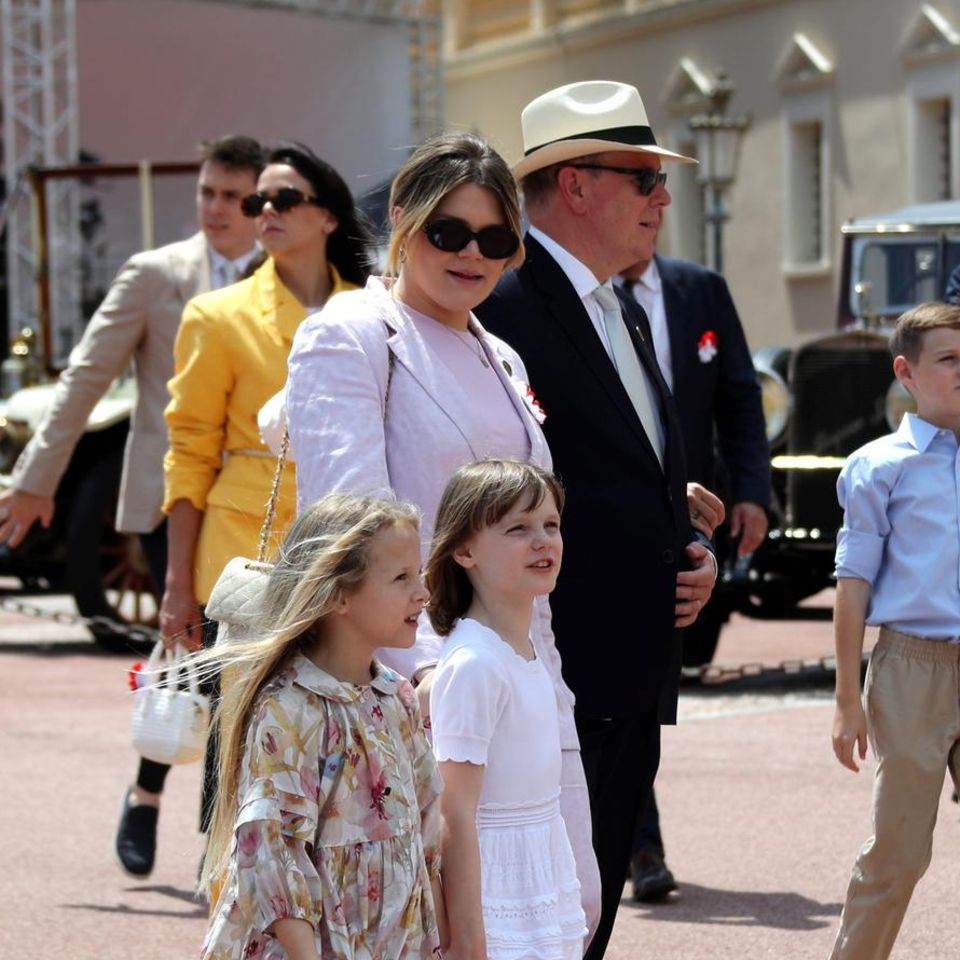 Fürst Albert mit seiner Familie
