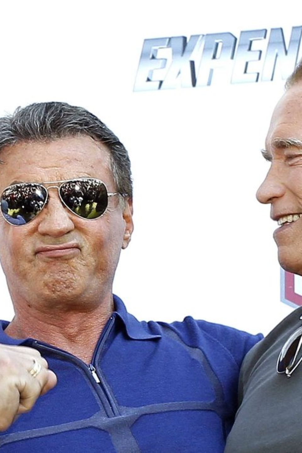 Inzwischen ziemlich beste Action-Freunde: Sylvester Stallone (li.) und Arnold Schwarzenegger.