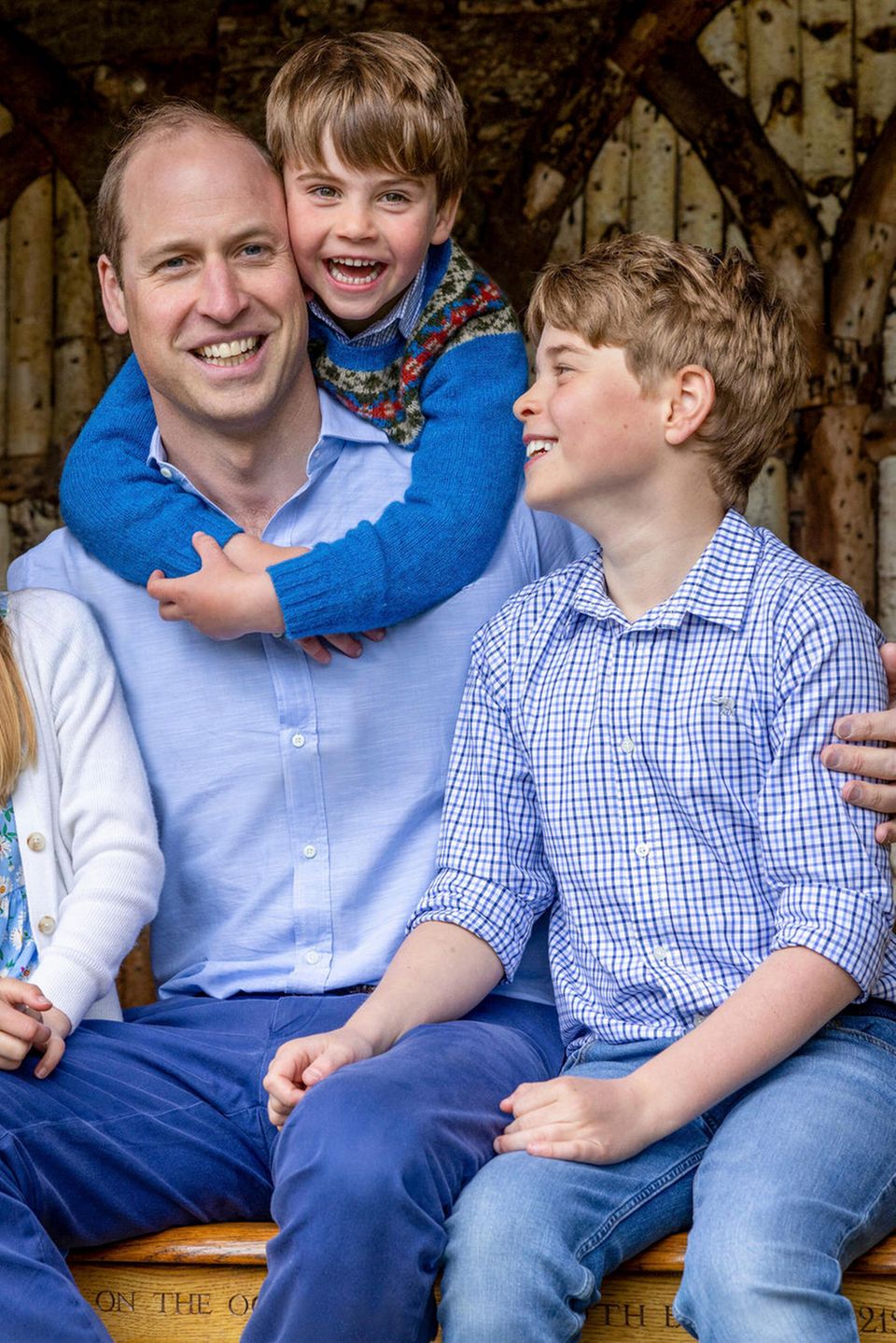 Prinz William mit seinen Kindern Prinzessin Charlotte, Prinz Louis und Prinz George