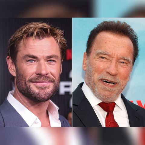 Zwei Generationen durchtrainierter Action-Stars: Chris Hemsworth (li.) und Arnold Schwarzenegger