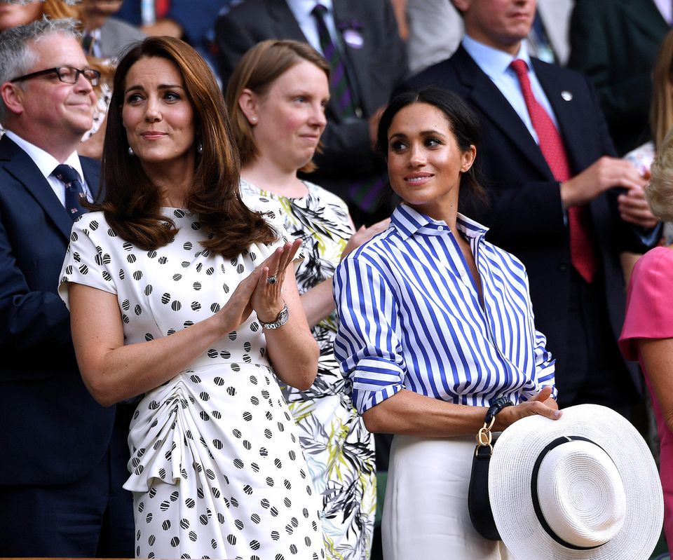 Herzogin Meghan und Herzogin Catherine: 2018 vs. 2019- Ihre gemeinsamen  Wimbledon-Auftritte im Vergleich | GALA.de