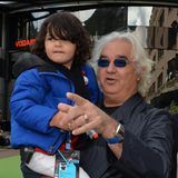 Vor 10 Jahren konnte Sportmanager Flavio Briatore seinen Sohn Nathan Falco, Halbruder von Leni Klum, noch locker auf dem Arm tragen. Wie hier 2013 beim Grand Prix in Monaco zusammen mit Nathans Mutter Elisabetta Gregoraci.