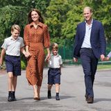 7. September 2022  Gut gelaunt machen sich Prinz George und seine Familie auf den Weg zur neuen Schule der royalen Sprösslinge. 