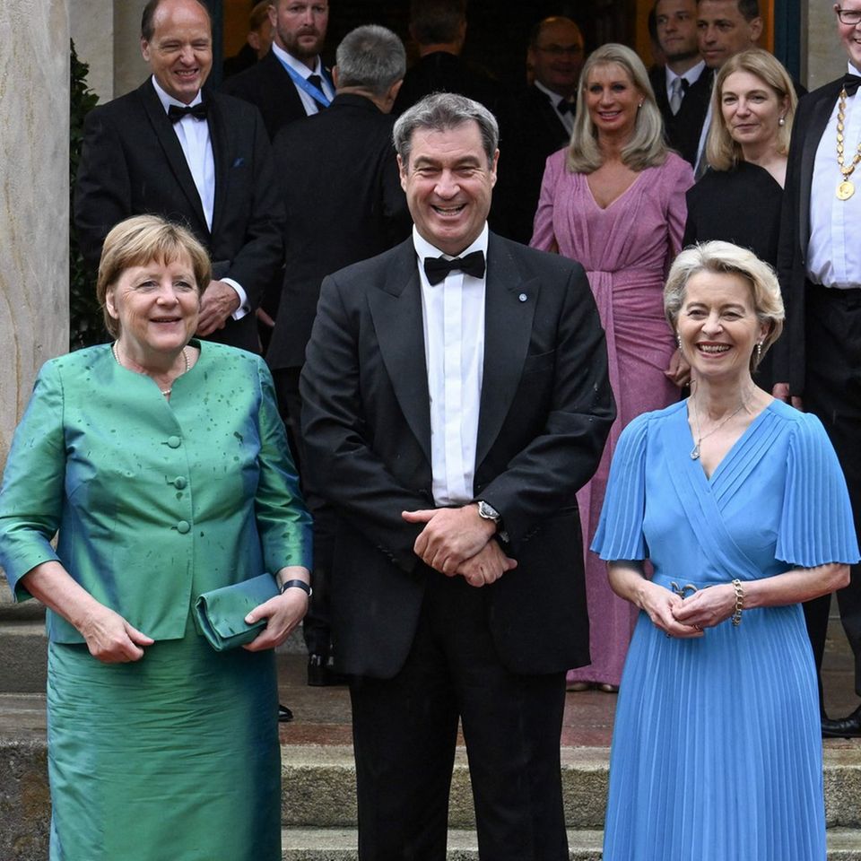 Angela Merkel, Markus Söder und Ursula von der Leyen in Bayreuth (v.l.n.r.).