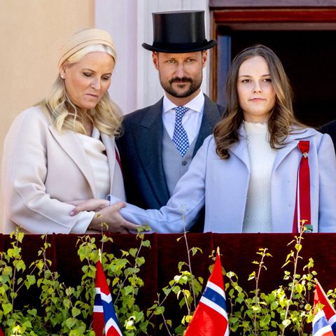 Prinzessin Mette-Marit, Prinz Haakon, Prinzessin Ingrid Alexandra und Prinz Sverre Magnus