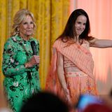 24. Oktober 2022 Jill und Ashley Biden begrüßen Gäste zahlreiche Gäste im Weißen Haus, um gemeinsam mit ihnen Diwali zu feiern. 