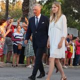 1.August 2023  Zur Gedenkveranstaltung zum 30. Todestag des belgischen König Baudouin in der "Residencia Villa Astrida" in Motril kommt König Philippe in Begleitung von Tochter Prinzessin Eléonore. 