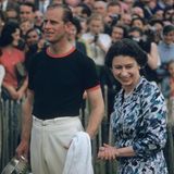 Royaler Gewinner: Prinz Philip und die Queen beim Poloturnier 1955. 