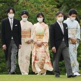 11. Mai 2023  Kaiser Naruhito und Kaiserin Masako besuchen mit Prinzessin Kako, Kronprinzessin Kiko und Kronprinz Akishino eine Gartenparty in Tokio.