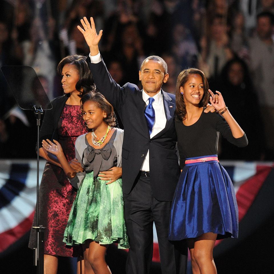 Michelle, Sasha, Barack und Malia Obama