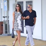 Amal und George Clooney sorgen für einen stylischen Auftakt der diesjährigen Filmfestspiele in Venedig. Sie gehören zu den ersten prominenten Gästen und genießen noch ein wenig Zweisamkeit in der Lagunenstadt, in der sie sich vor acht Jahren das Jawort gaben. 