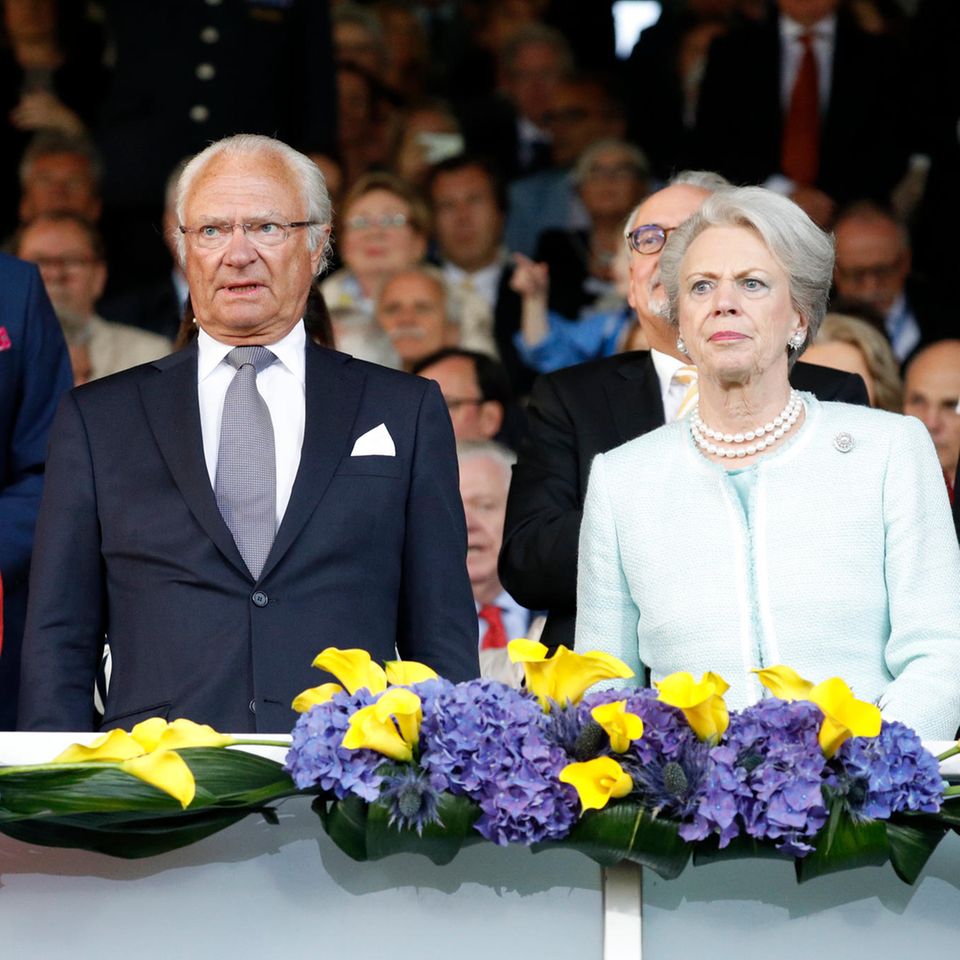 Königin Silvia, König Carl Gustaf und Prinzessin Benedikte