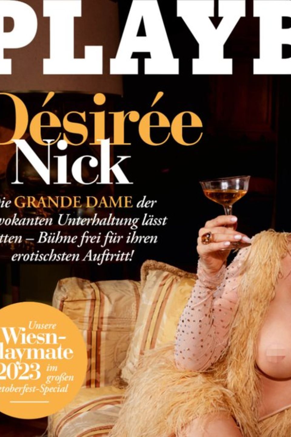 Désirée Nick auf dem Cover der Oktober-Ausgabe des "Playboy".