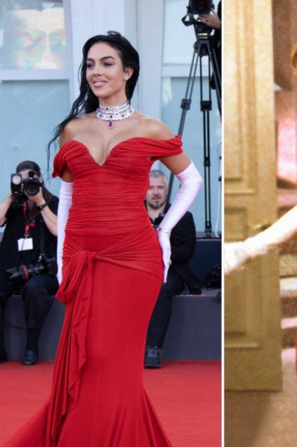 Scheint ein großer Fan von "Pretty Woman" und Julia Roberts zu sein: Model Georgina Rodriguez (l.) in Venedig.