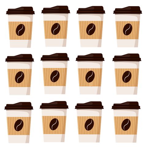 Suchbild: Welcher Kaffeebecher ist anders als der Rest?