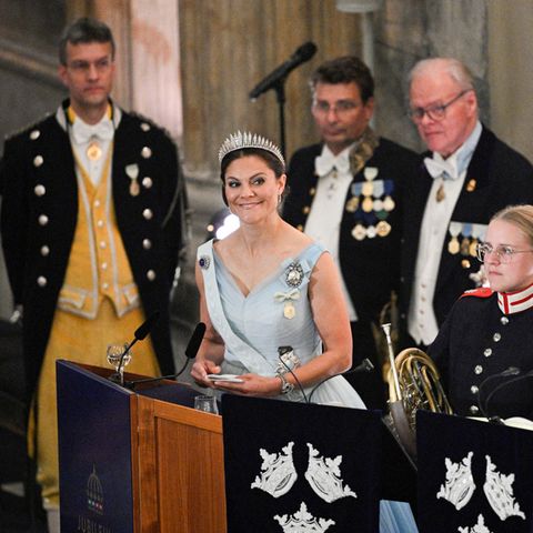 Prinzessin Victoria beim Festbankett anlässlich des Thronjubiläums von König Carl Gustaf