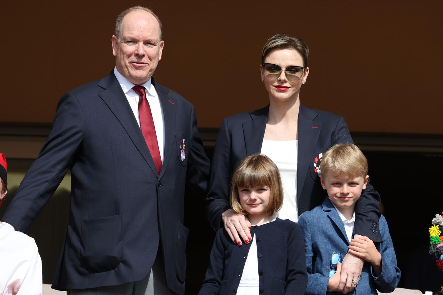 Fürst Albert und Fürstin Charlène mit Prinzessin Gabriella und Prinz Jacques
