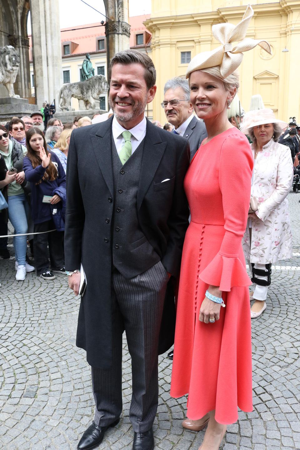 Karl-Theodor und Stephanie zu Guttenberg bei der Hochzeit von Ludwig, Prinz von Bayern