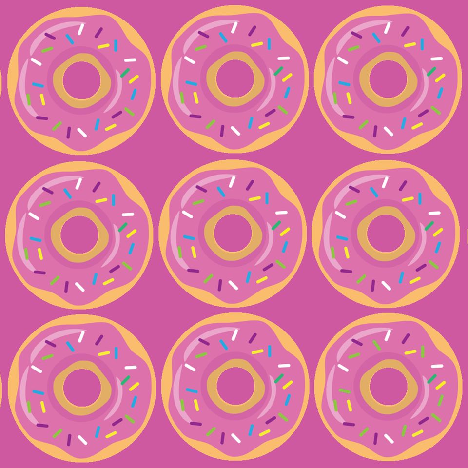 Suchbild: Entdecken Sie den Donut mit dem Schönheitsfehler?