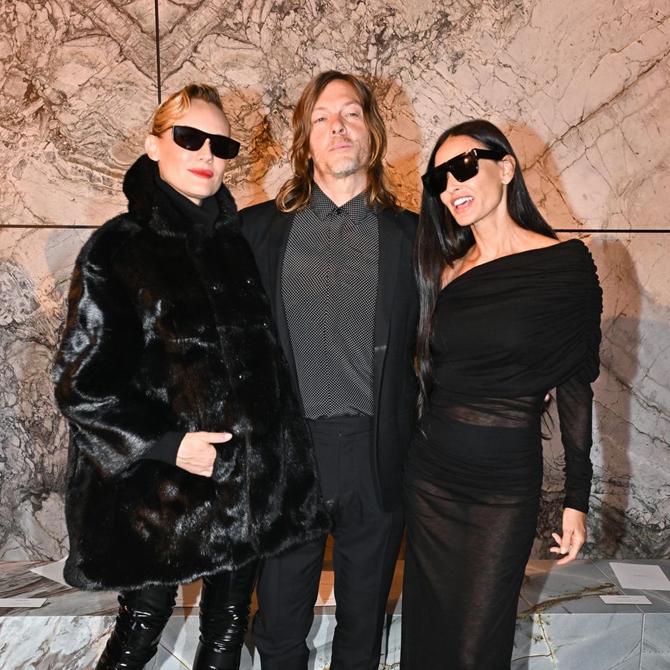 Die Stars und Style der Pariser Fashion Week: Diane Kruger, Norman Reedus und Demi Moore bei Saint Laurent