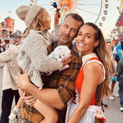 Familie Carpendale: Wayne, Annemarie und Mads auf den Wiesn