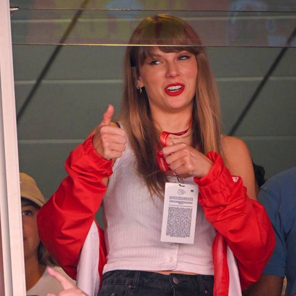 US-Star Taylor Swift bei Travis Kelces Football-Spiel.