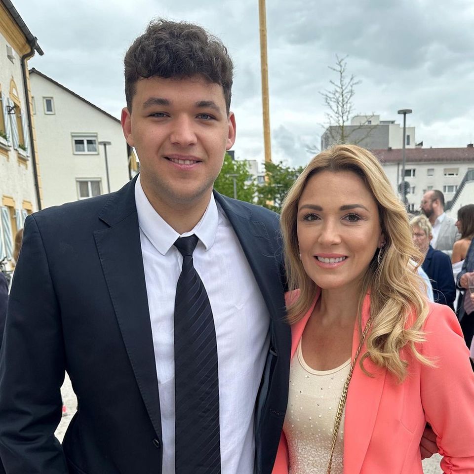 Simone Ballack mit ihrem Sohn Louis