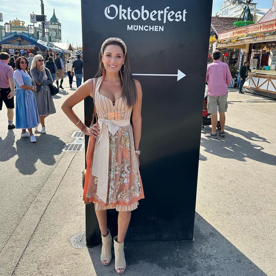 Simone Ballack auf den Wiesn